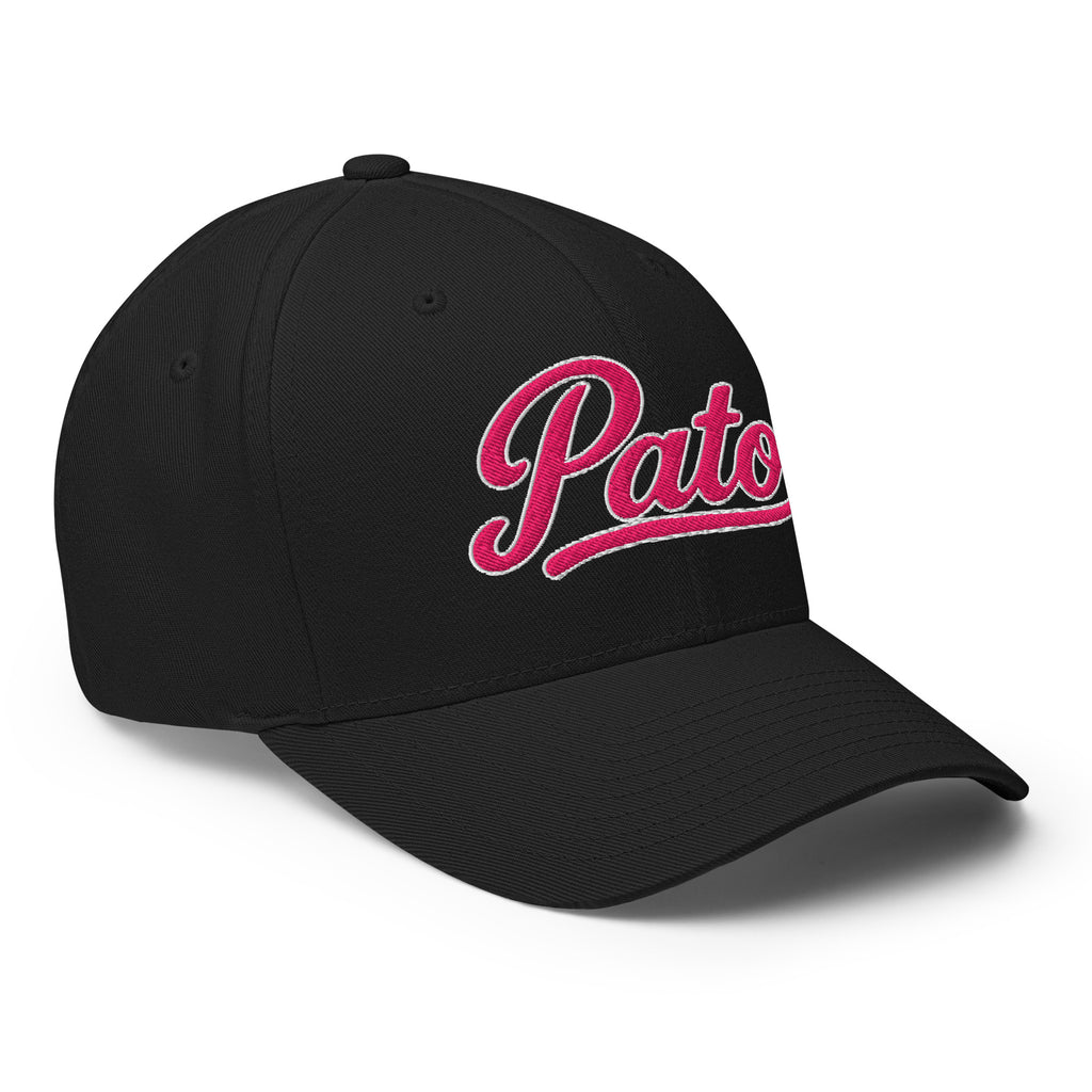 PATO script golf cap with pink embroidery