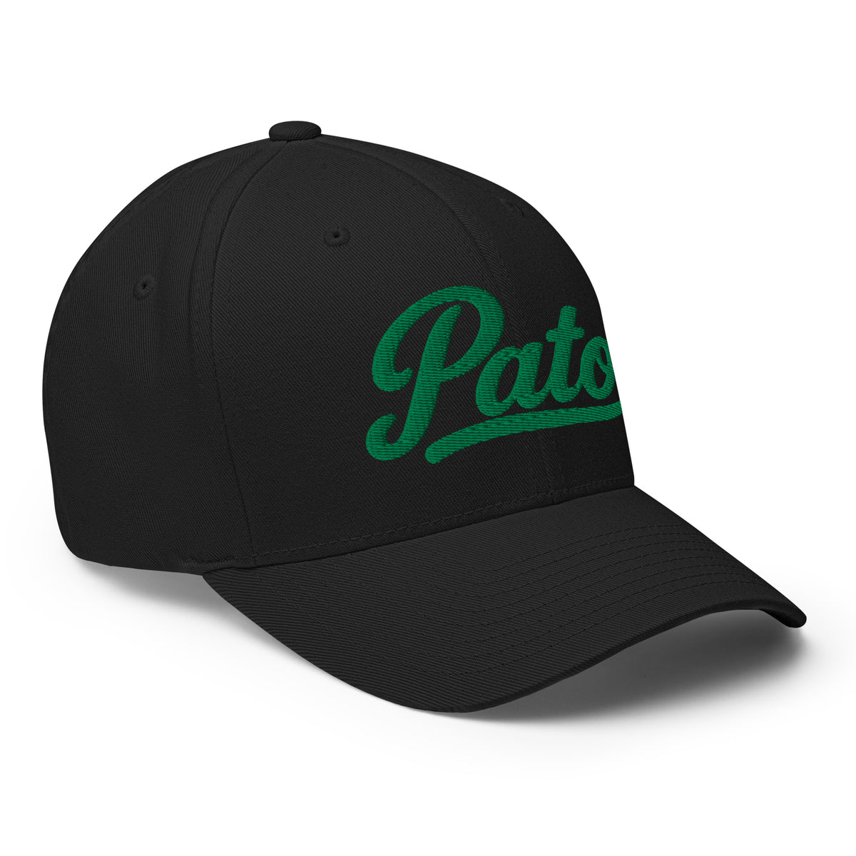PATO script golf cap with green embroidery