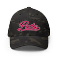 PATO script golf cap with pink embroidery