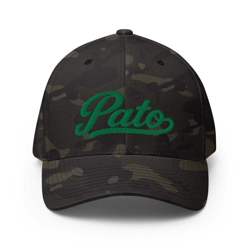PATO script golf cap with green embroidery
