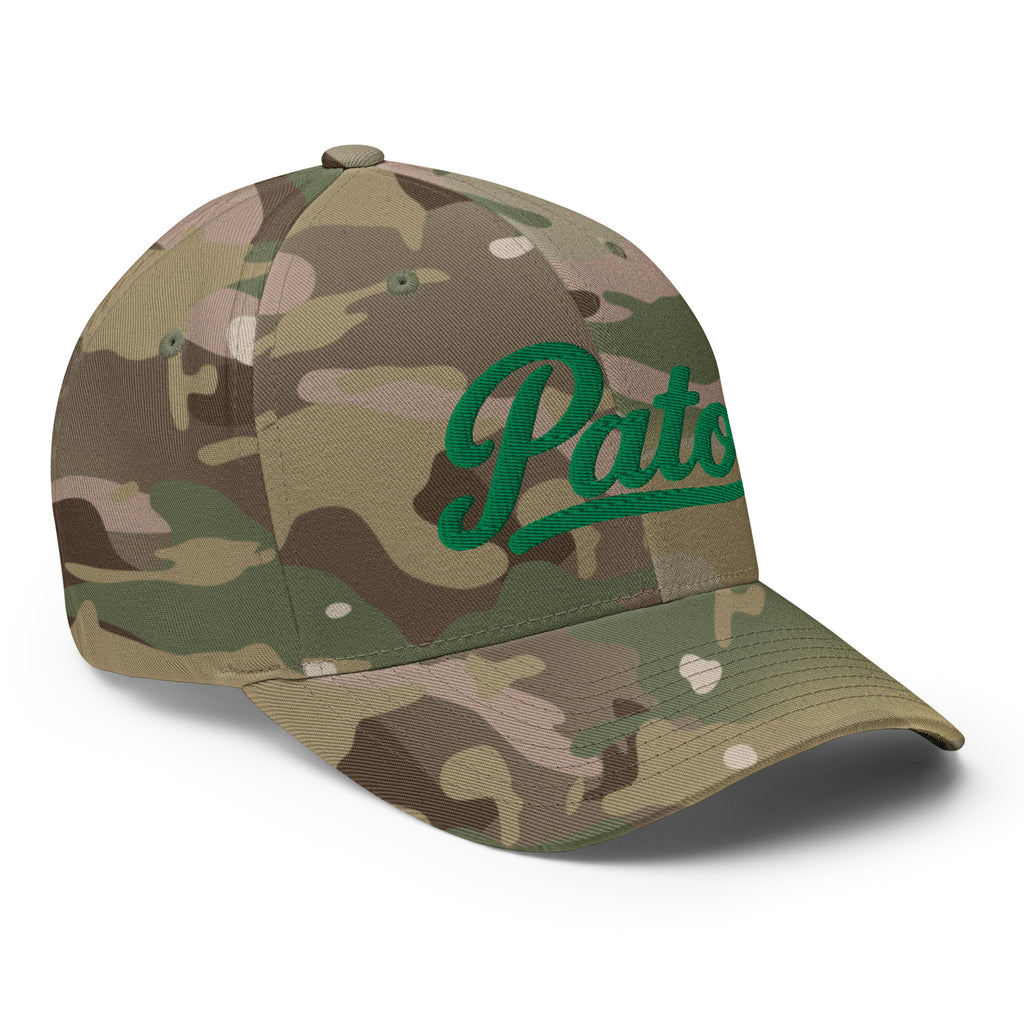 PATO script golf cap with green embroidery
