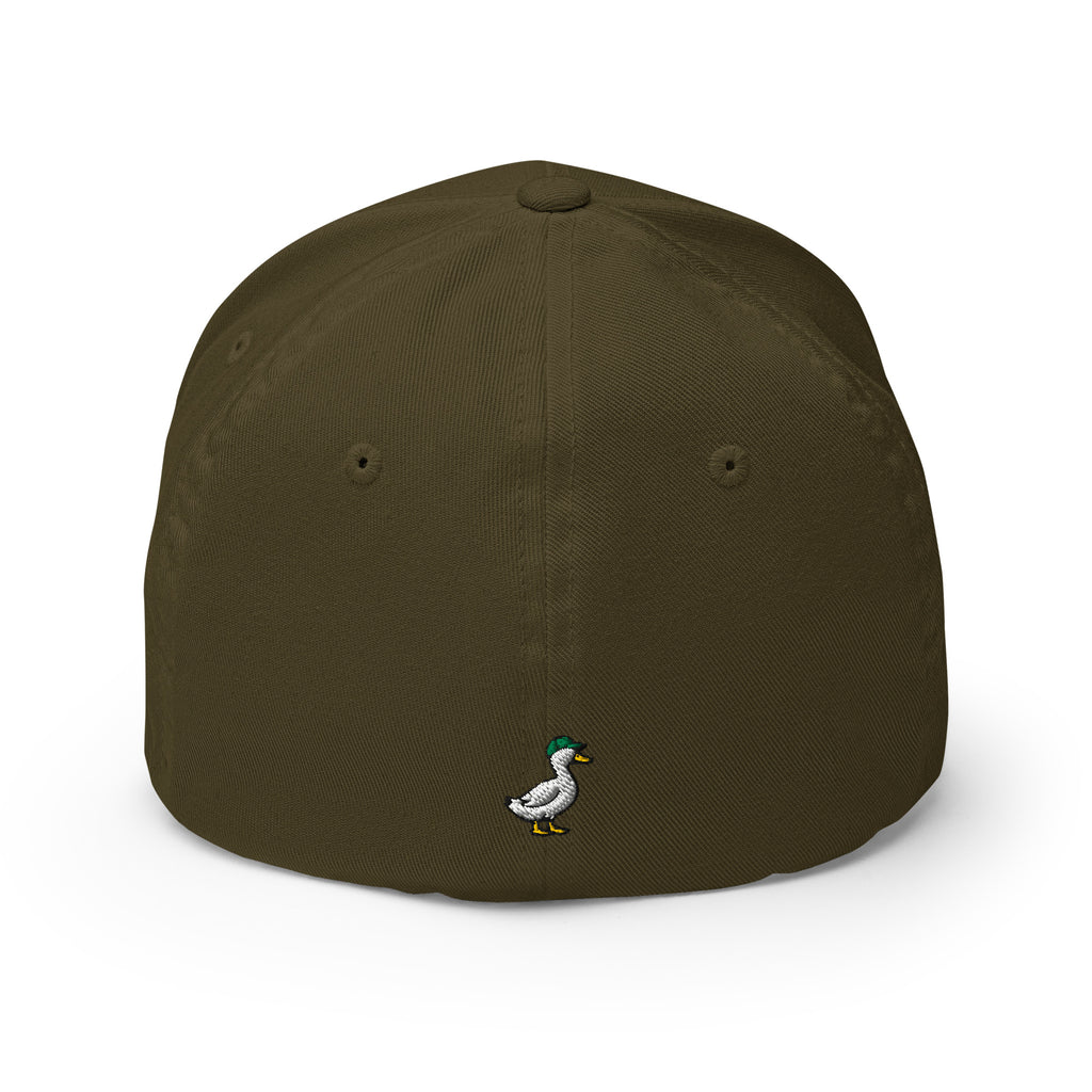 PATO script golf cap with green embroidery