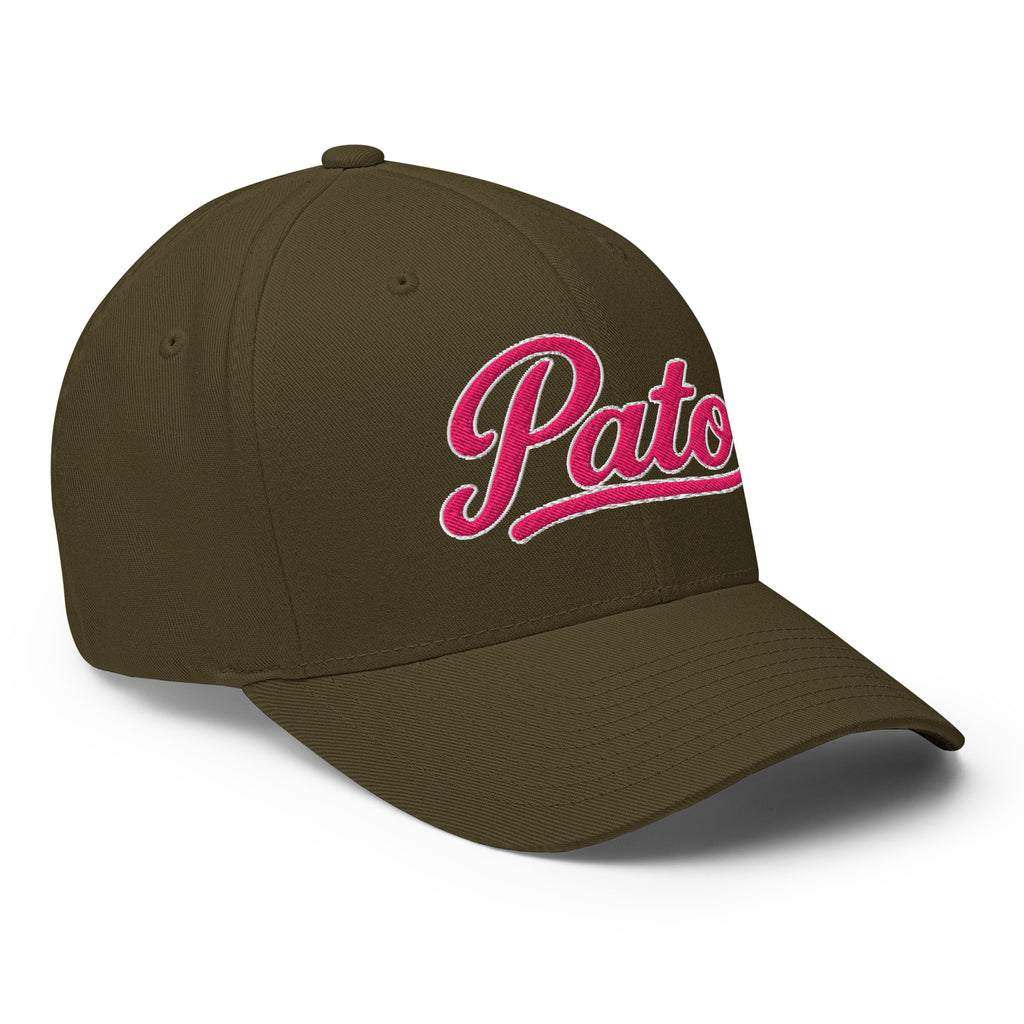 PATO script golf cap with pink embroidery