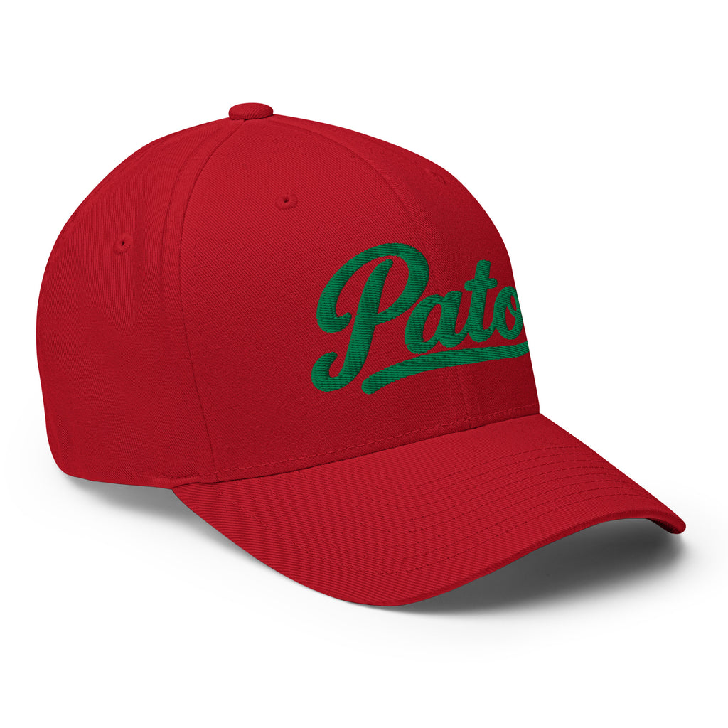 PATO script golf cap with green embroidery