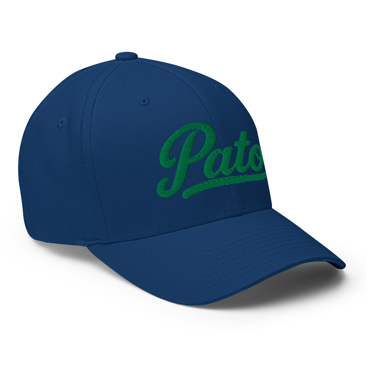 PATO script golf cap with green embroidery