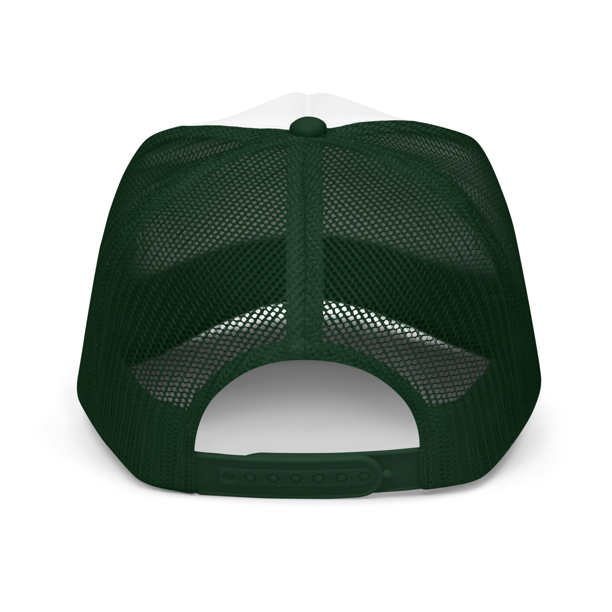 PATO foam trucker golf cap with varsity letters and golf flag